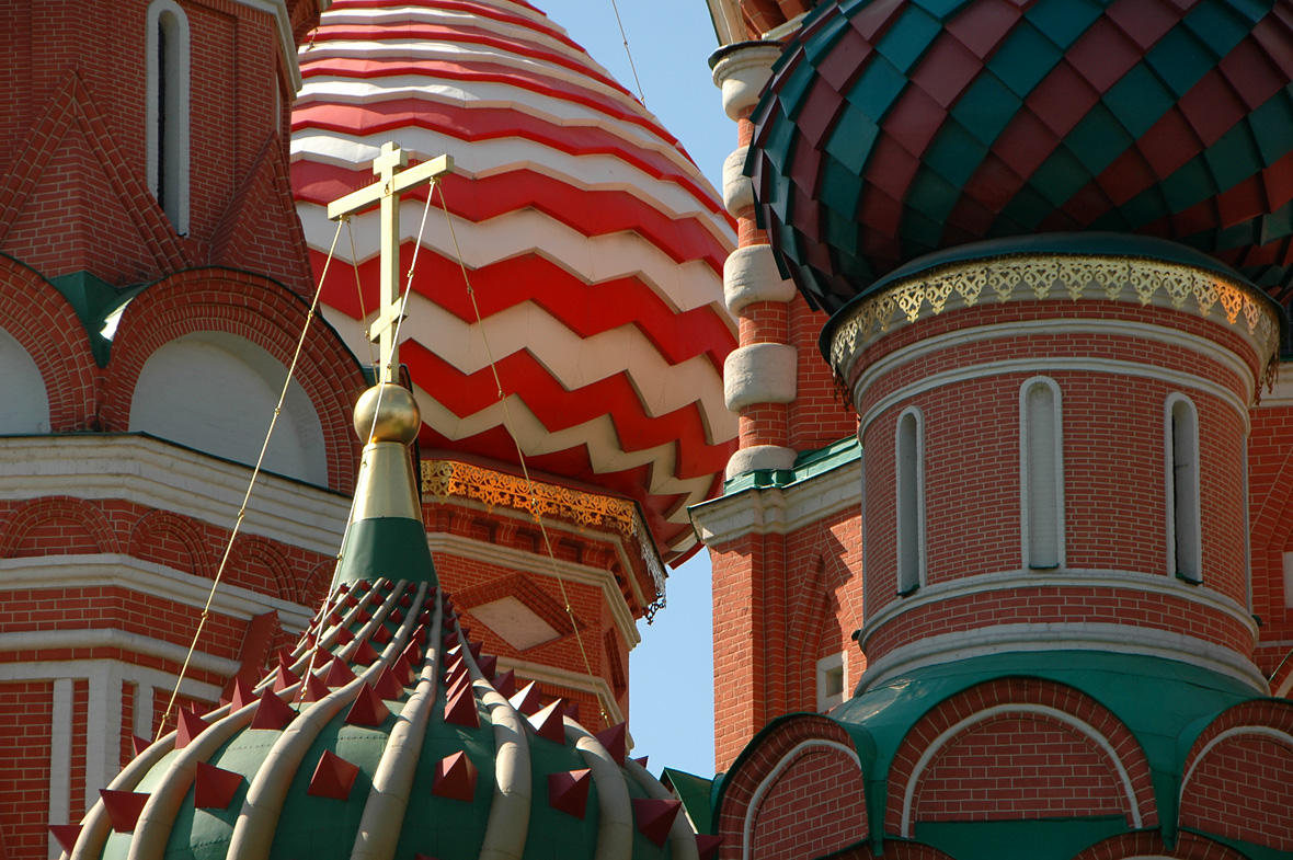 Closeup of St. Basils Cathedral - Moscow