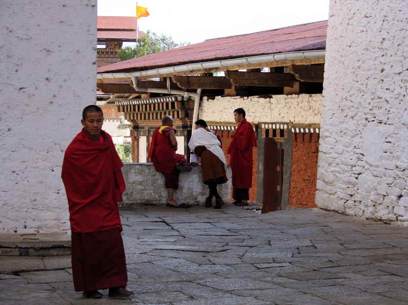 The religous courtyard, Trongsa Dzong, Bhutan