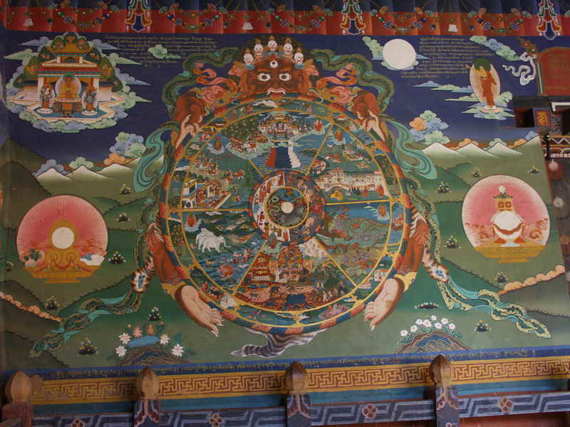 Mural paintings, Trongsa Dzong, Bhutan