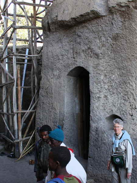 Part of the stone carved church