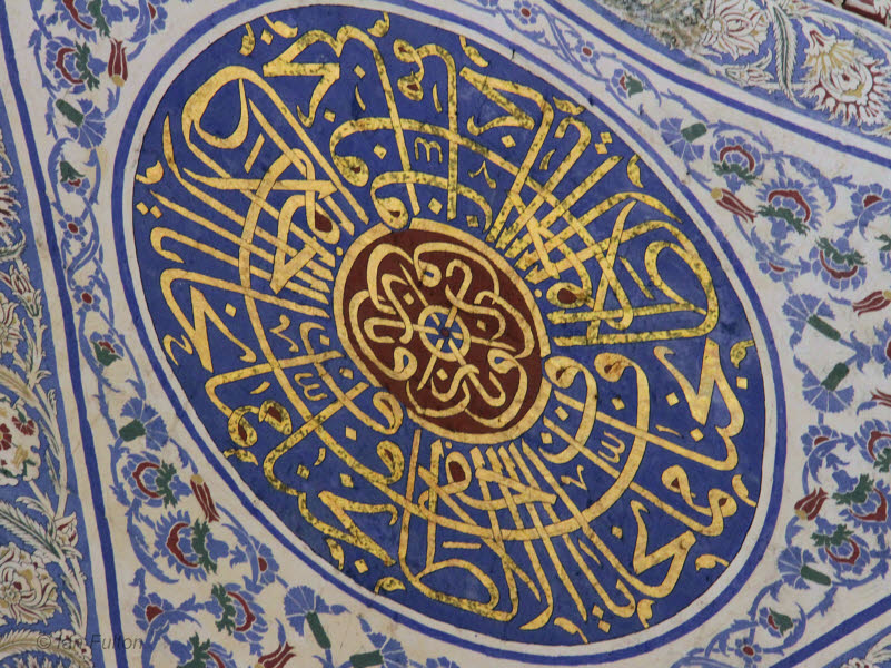 Ceiling decoration in the Blue Mosque, Istanbul