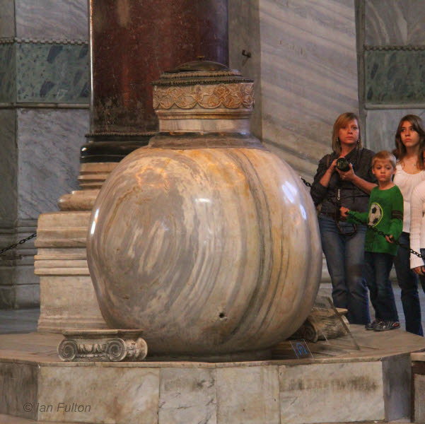Marble storage vessel, Hagia Sofia, Istanbul