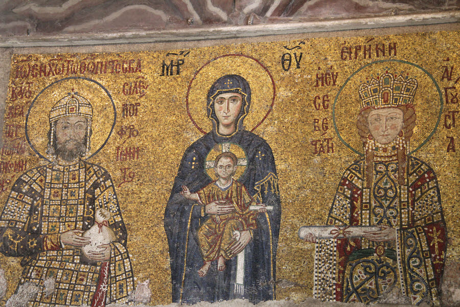 Mosaic in the south gallery, Hagia Sofia, Istanbul