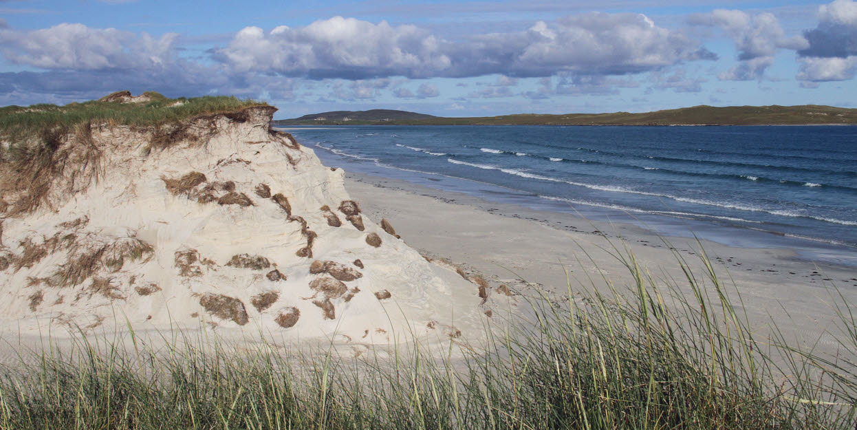The dunes and beach of Traigh Iar near Solas, North Uist