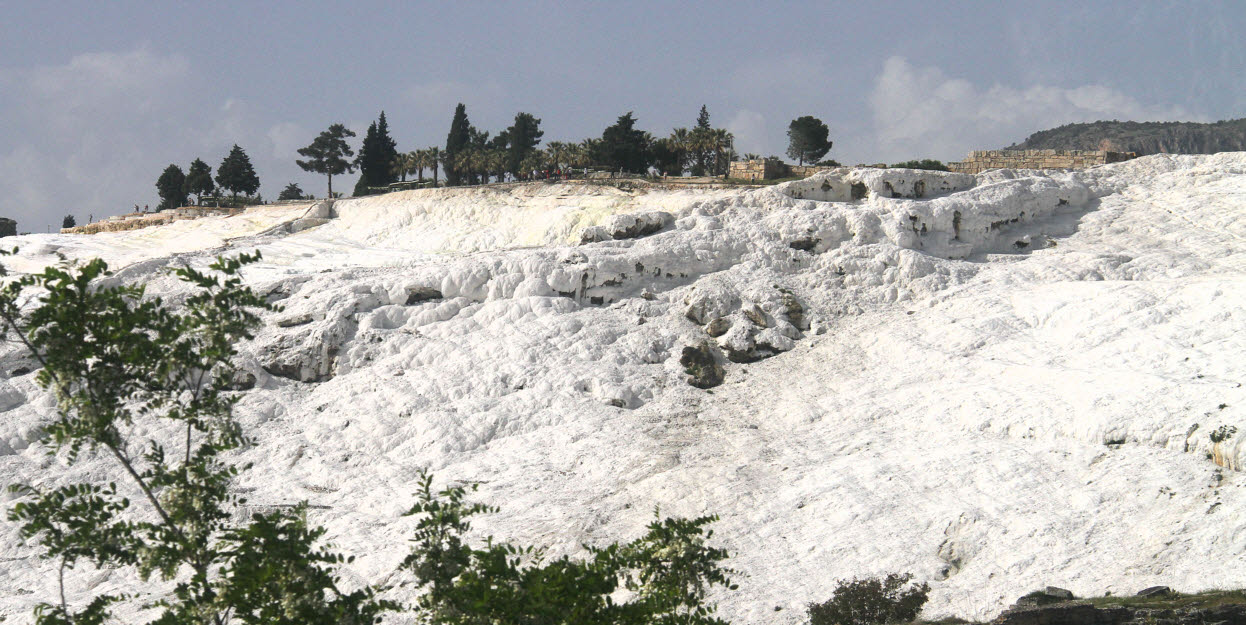 The travertine terraces of Pamukkale