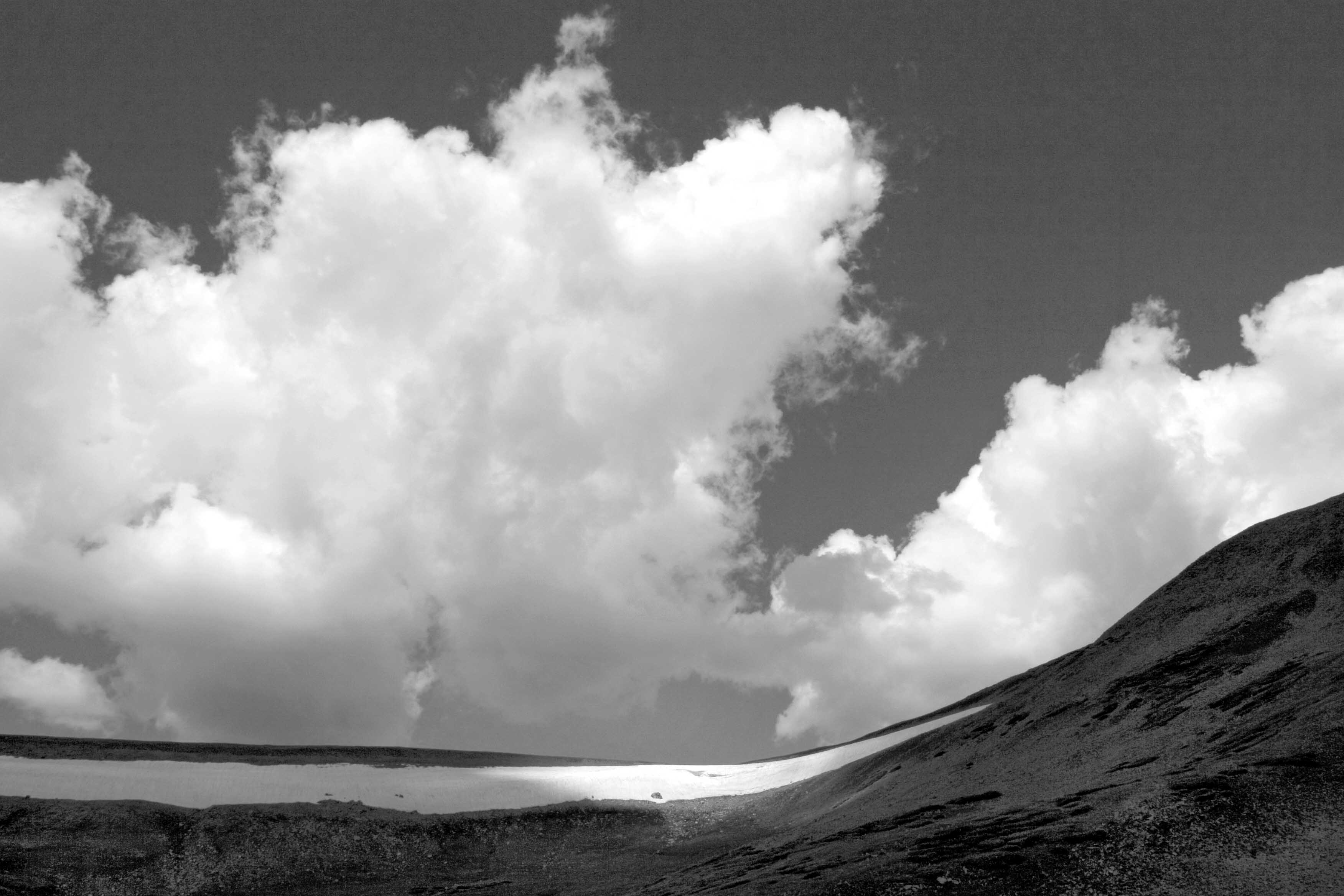 sky and snow.