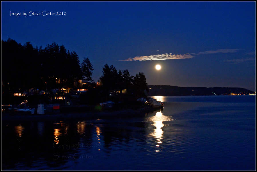 Moonrise in Gig Harbor
