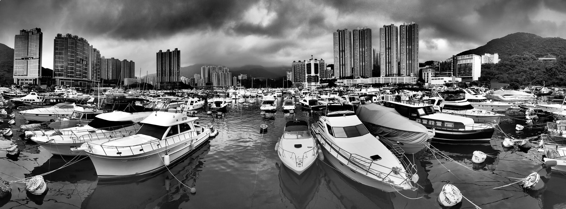 a Panoramic view of the Typhoon Shelter