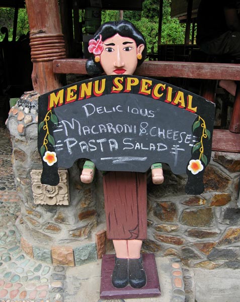 Menu, Bukit Lawang