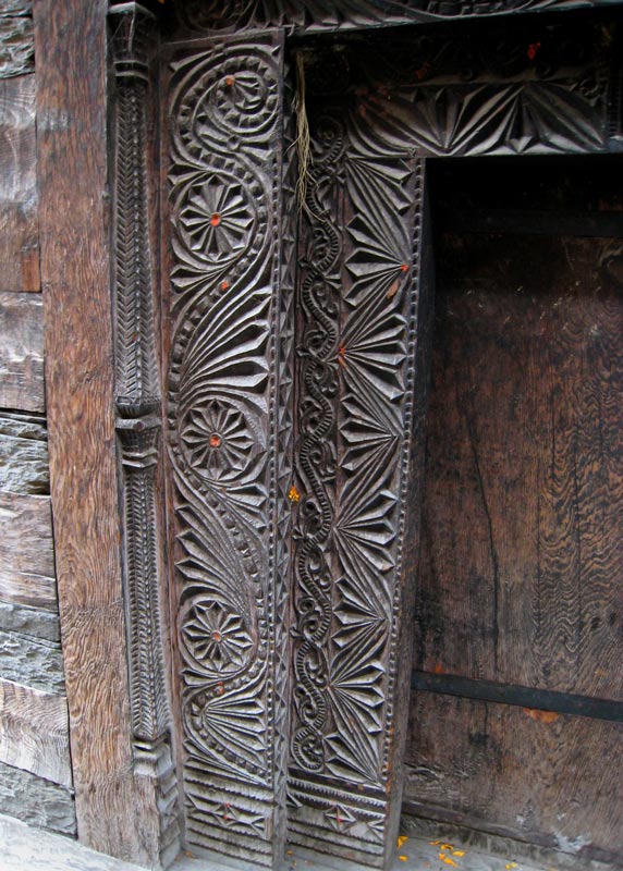 Temple door frame