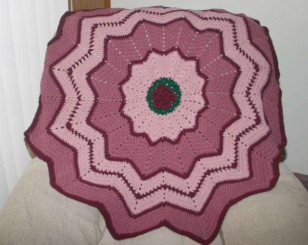 Rose Ripple Afghan