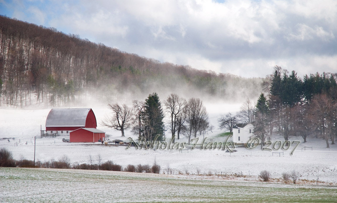 Terra Alta Red Barn in Spring - April 2007