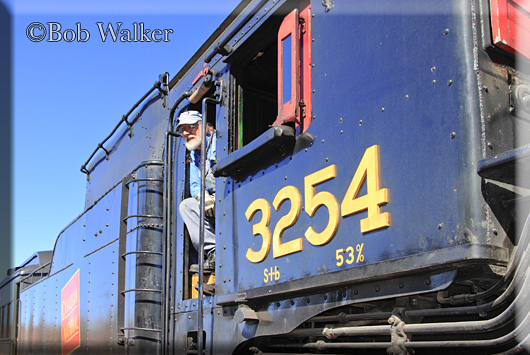 Engineer Watches And Talks To Passengers At Tobyhanna Station