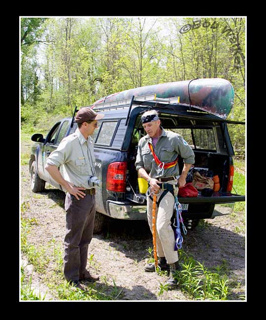 Mr. Bill Steward And Mr. Peter Nye Discussing The Days Work As Mr. Nye Gears Up