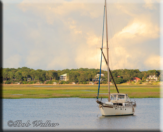 Boat In The Bay Of The Inland Waterways Of Beaufort