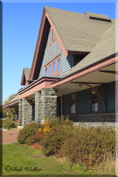 Adirondack Scenic Railroad Union Station Depot Located In The Village Of Saranac Lake