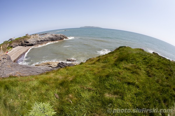 Fisheye: Sea coast near Portrane, Ireland