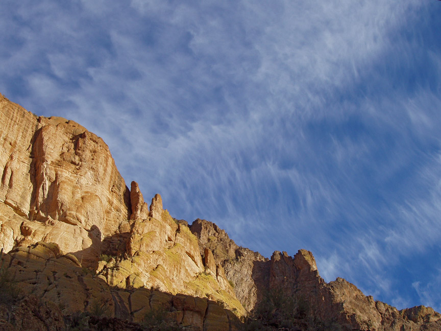 Cliff and clouds