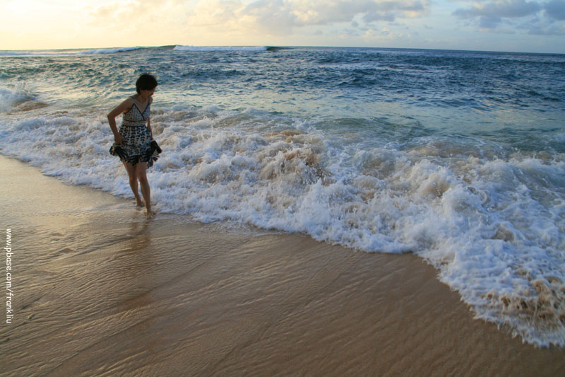 Her on beach