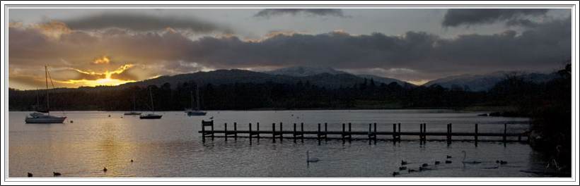 Sunset Windermere jetty