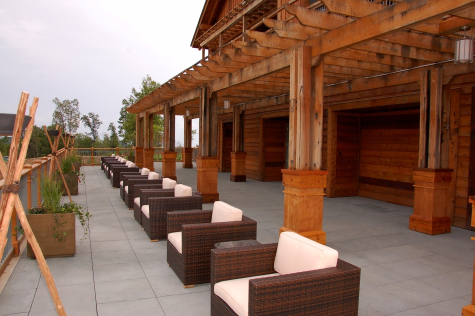 Terrace side view of The Lodge at Primland