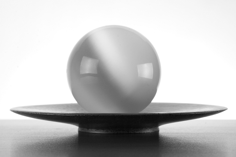 glass ball wooden saucer II