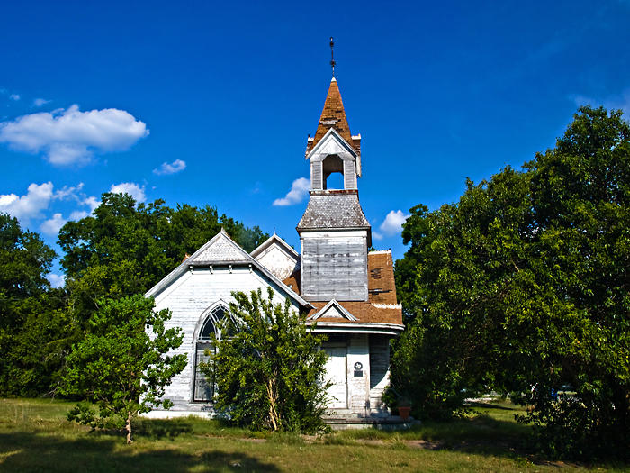 The First Presbyterian Church of Bartlett, TX. Built in 1899.