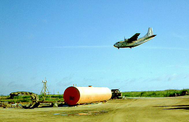 Fairchild C-123 Provider landing at Binh Thuy AB (from a scanned slide) (66-67)