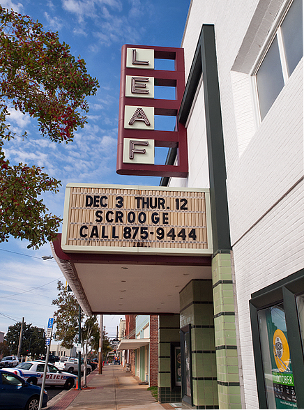 The Leaf sign and marquee