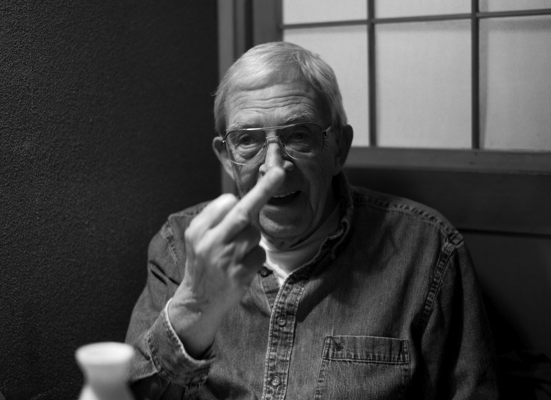 Ted Grant, signals the sushi is fine (photo Henning Wulff)