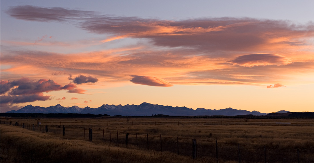 First Light over the MacKenzie Country