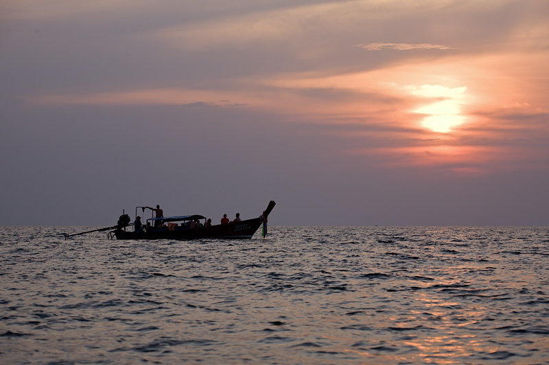 Phi-Phi Leh: Sunset with Long-tail Boat