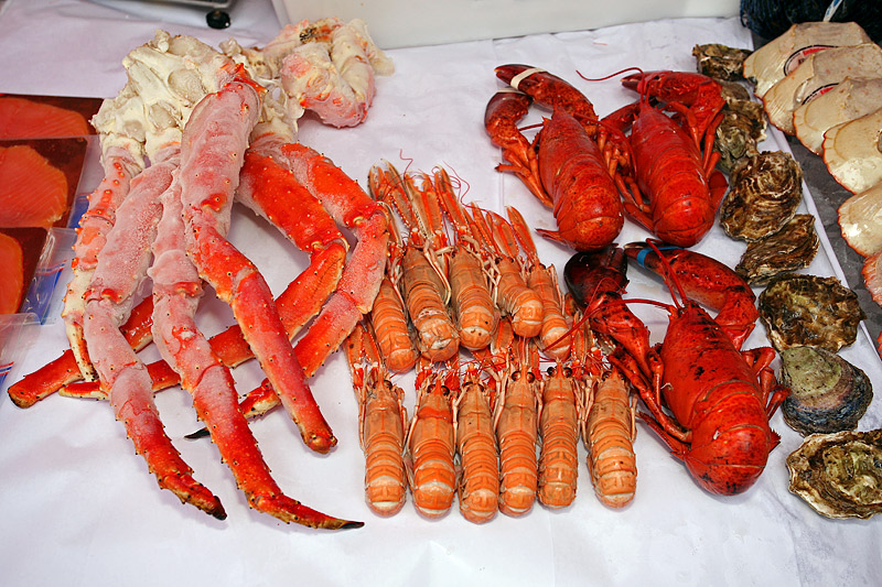 Torget Fish Market: Crabs and Prawns