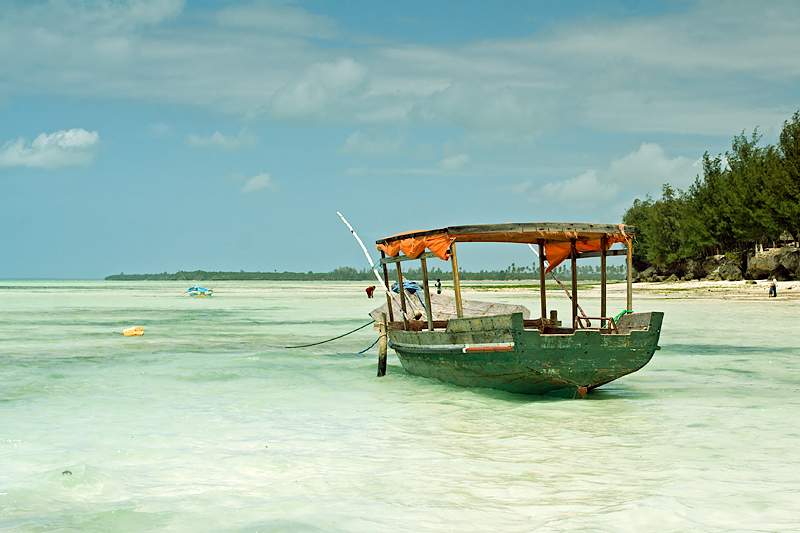 Pongwe Beach with Boat