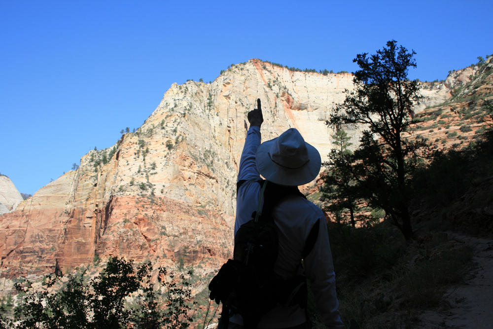 Jay points to our destination