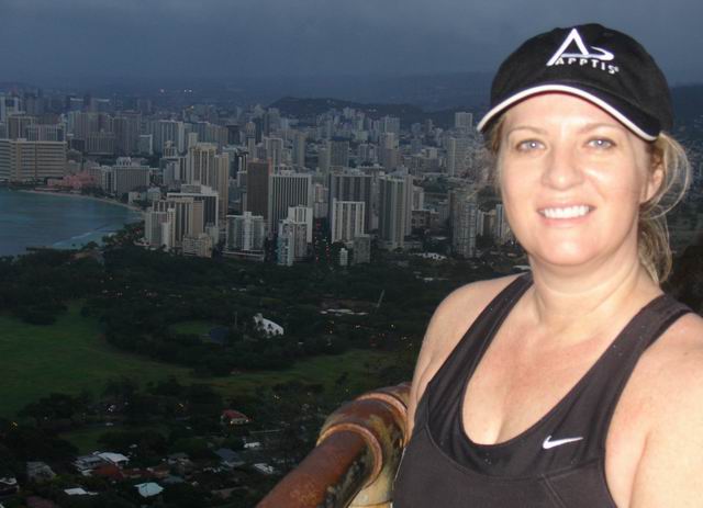 Bridget top of Diamond Head