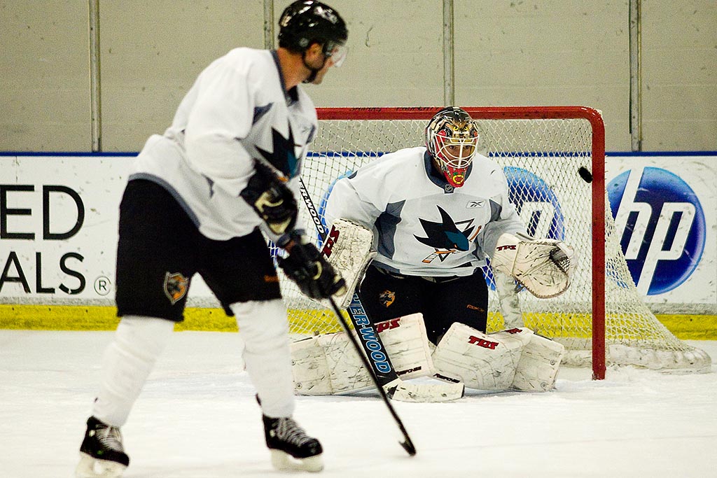 Patrick Marleau and Antti Niemi