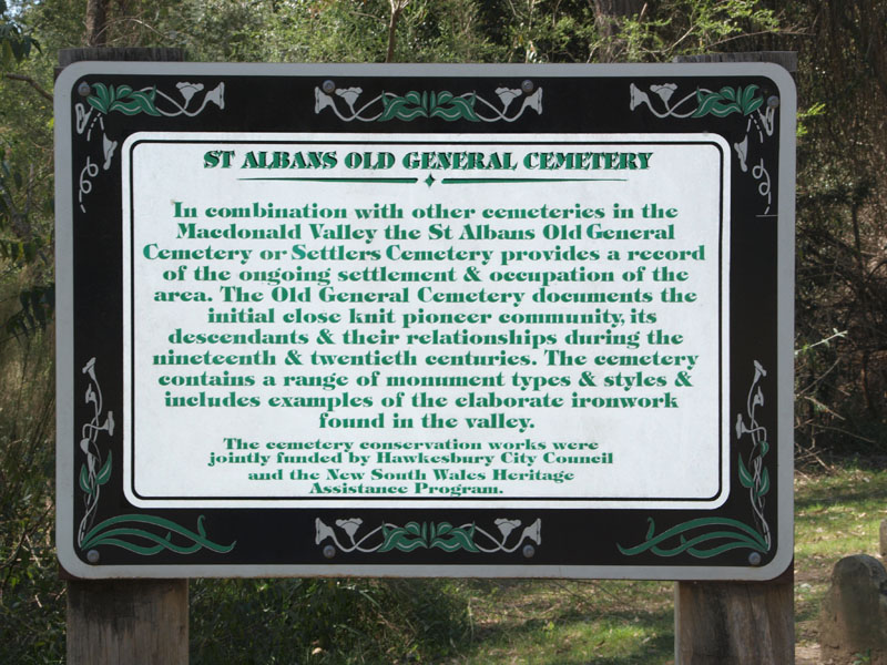 Information at Old St Albans Cemetery