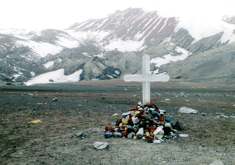 One of the three graves still visible