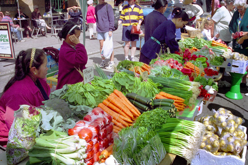 Vegetable stall, Salamanca Place