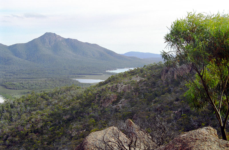 The isthmus in Freycinet Peninsula