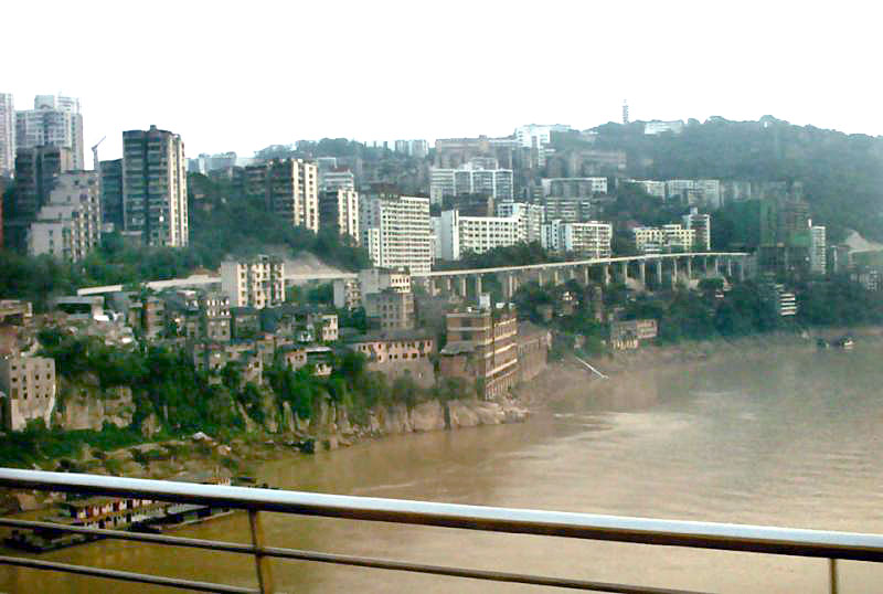 Chongqing and the Yangtze;  from the car,  6.20 pm