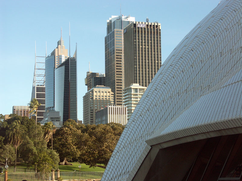 Other buildings have straight lines