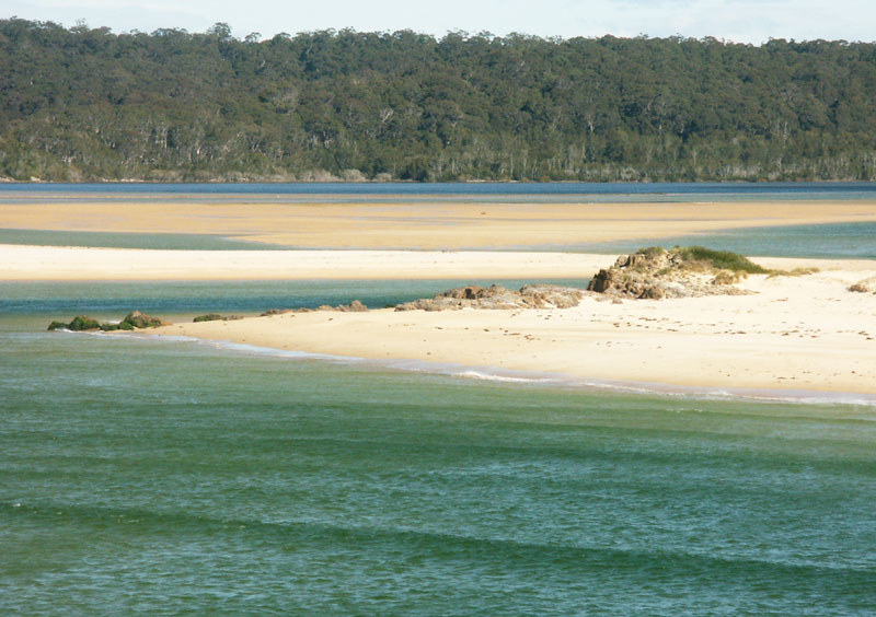 Tuross Lake meets the sea here