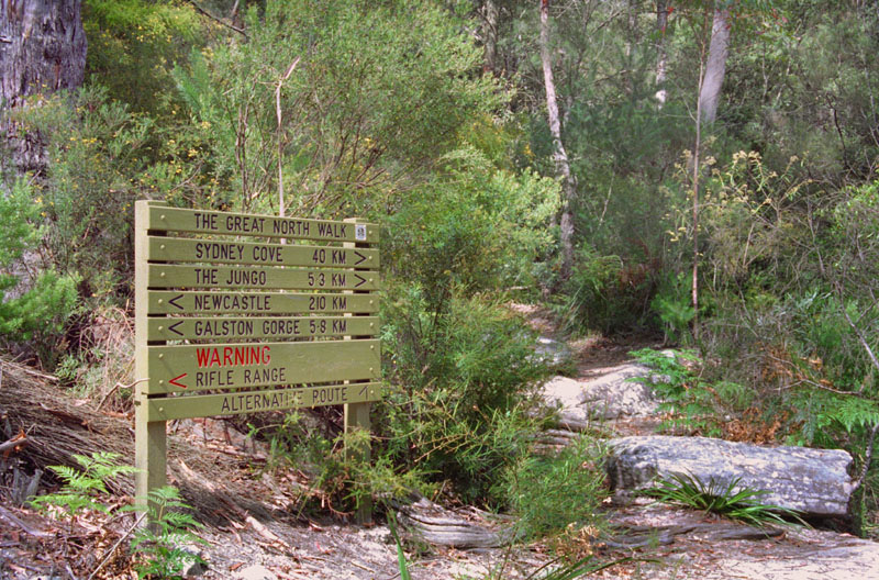 Sign on the Great North Walk