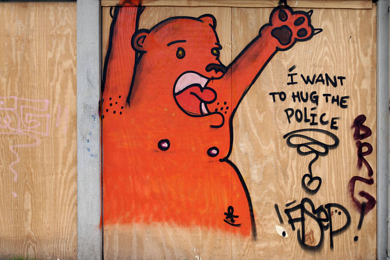 Hug the police