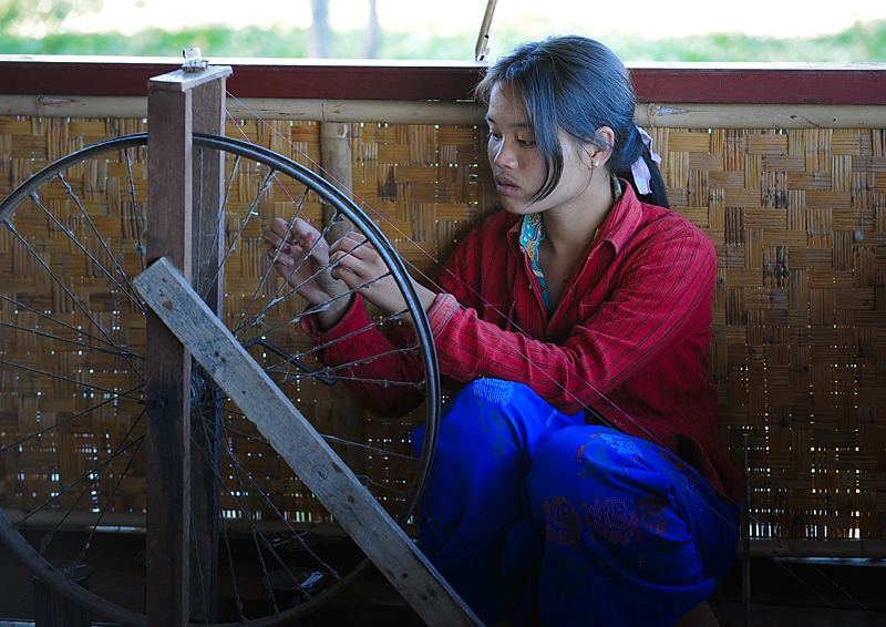 Lotus Silk factory.Inle lake