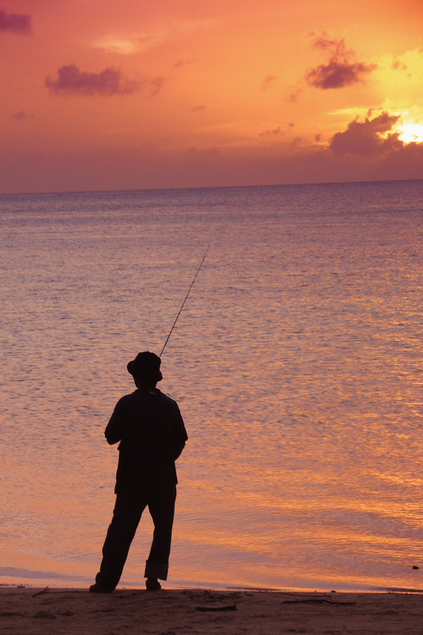 Fisherman at Sunset