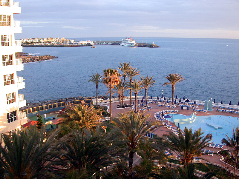 View from our hotel balcony