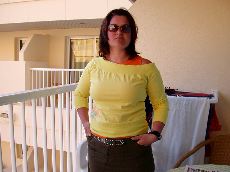 Anna dressed for the evening
